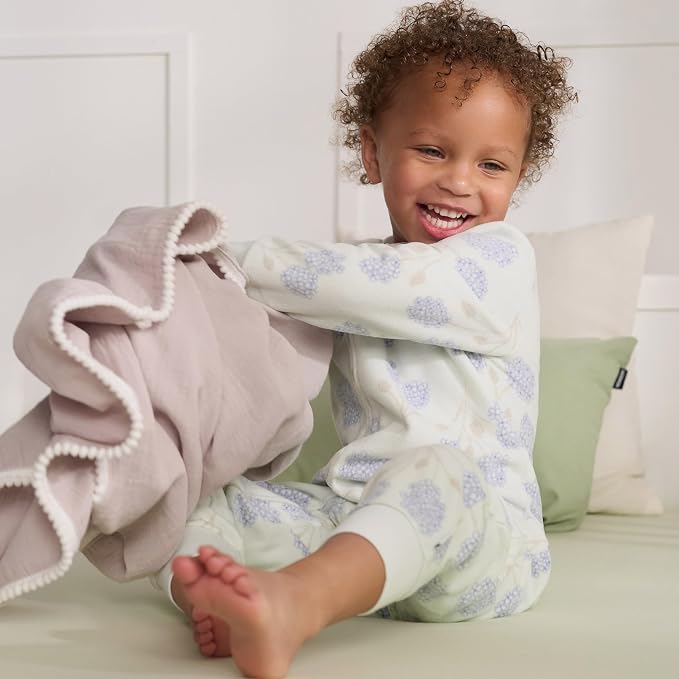 Gerber Baby & Toddler Girls Loose Fit Fleece Footless Pajamas 3-Pack - Image 5