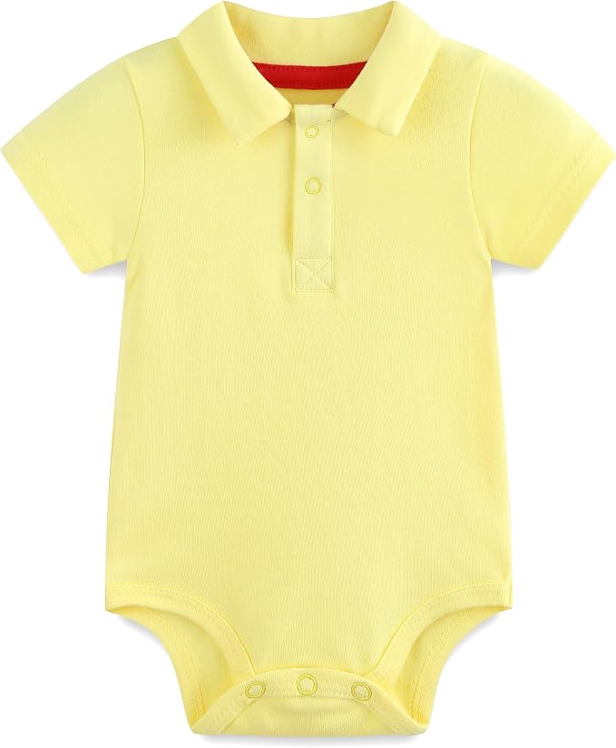 Baby Girl Collared Onsie Polo Bodysuit Boy Cotton Romper Short Sleeve 0~24M by Unknown