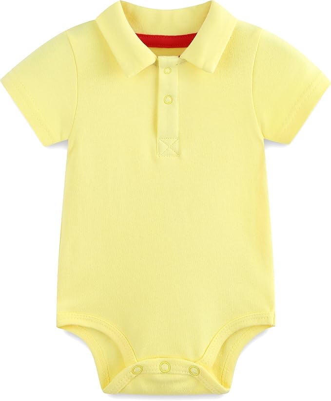 Baby Girl Collared Onsie Polo Bodysuit Boy Cotton Romper Short Sleeve 0~24M by Unknown