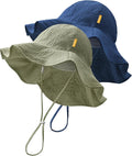 HONGTEYA Baby Sun Hat Wide Brim Adjustable Toddler Beach Bucket Hat | Soft by HONGTEYA