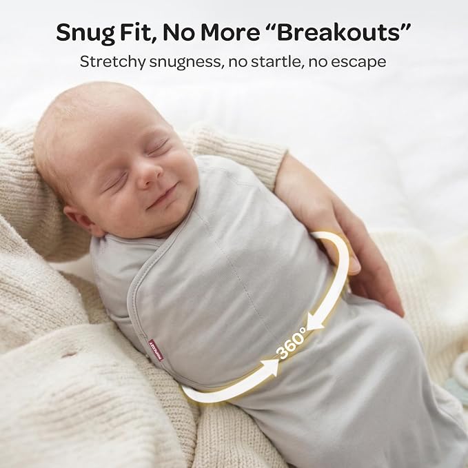 Momcozy Swaddles for Newborns, Quiet Fastener Swaddle for Infant 0-3 Months | - Image 7
