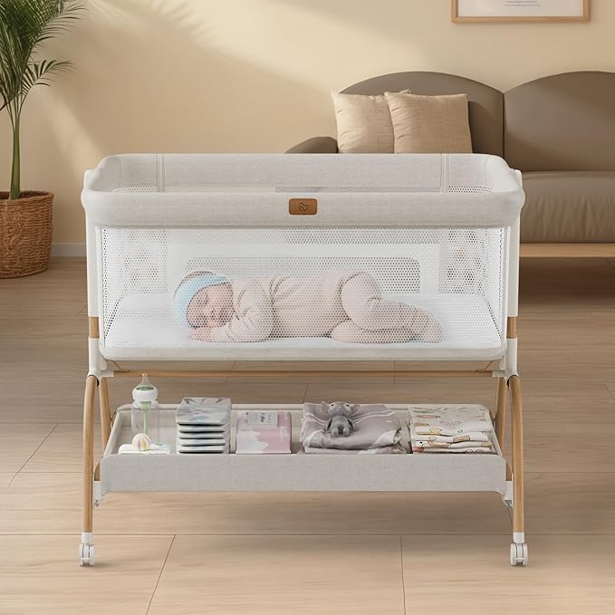 BabyBond Bassinet Bedside Crib, Stable and Secure Crib by BabyBond
