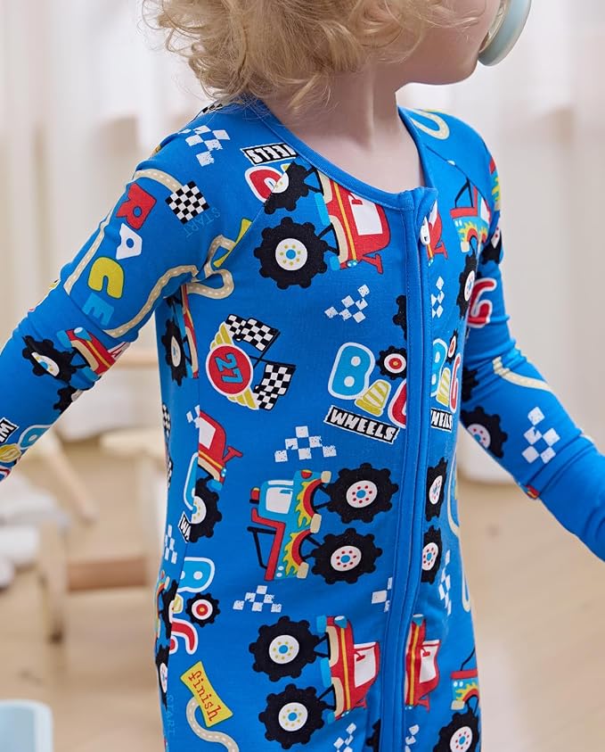 babee Reshinee Bamboo Viscose Baby Footie Pajama, Zipper Sleeper Boys Girls | - Image 2