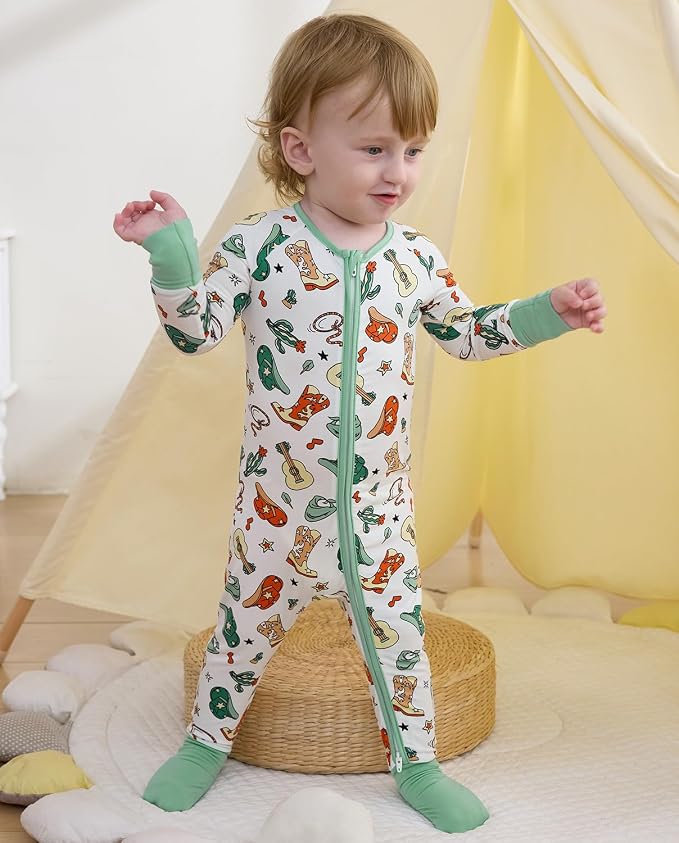 babee Reshinee Bamboo Viscose Baby Footie Pajama, Zipper Sleeper Boys Girls - Image 4