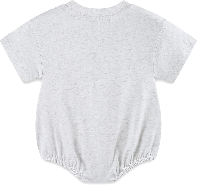 Baby Bubble Onesie Romper 100% Organic Cotton Clothes Short Sleeve Summer Solid - Image 2