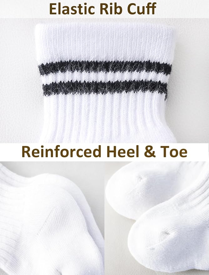 Newborn Socks 0-3 Months Preemie Infant Cotton Terry Ankle Socks 6 Pairs - Image 5