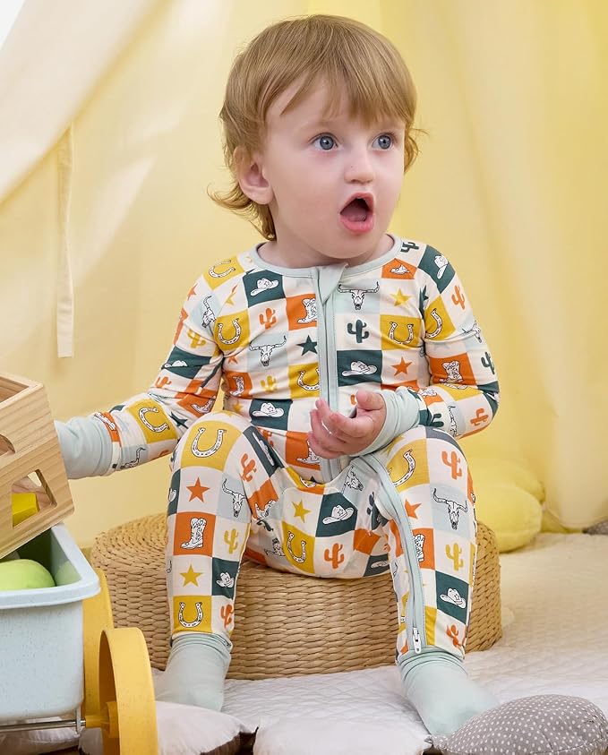 babee Reshinee Bamboo Viscose Baby Footie Pajama, Zipper Sleeper Boys Girls - Image 2