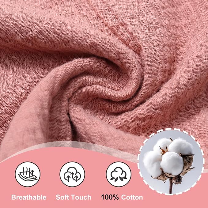 Baby Girl Bubble Romper Muslin Cotton Newborn Summer Clothes, 0-18M | Baby - Image 3