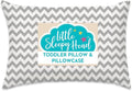 Little Sleepy Head Toddler Pillow with Pillowcase 13x18 - Kids Pillow for Sleeping - Better Neck Support Ergonomic Pillow and Toddler Pillowcase - Best Pillows for Kids (Chevron Gray)