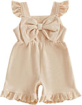 Little Girl Romper Toddler Overalls Summer Bow Jumpsuit Boho Outfit 6M-5T by Nibbcoa