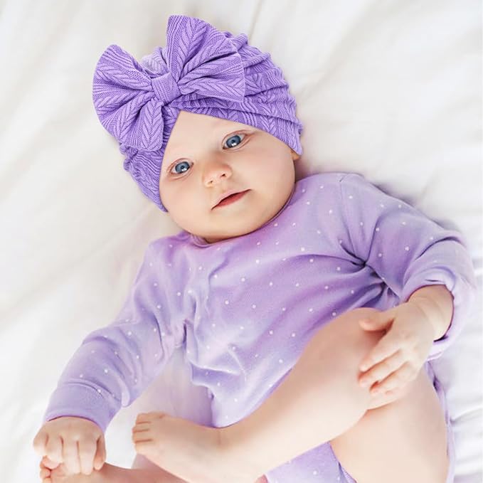 Cinaci 4 Pieces Baby Girls Turban Hats - Image 5
