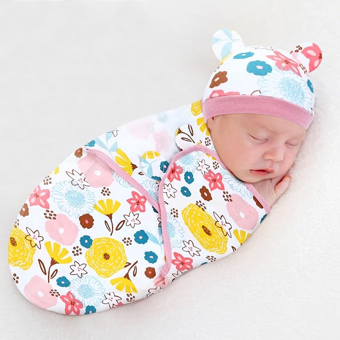 Dizila 2 Sets Adjustable Soft Cotton Blend Newborn Infant Baby Girl Receiving - Image 5