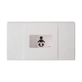 Foundations Ultra Horizontal Wall Mounted Baby Diaper Changing Station, Oversized Changing Surface, Plastic with Stainless Steel Hinge - White Granite (200-EH-03)