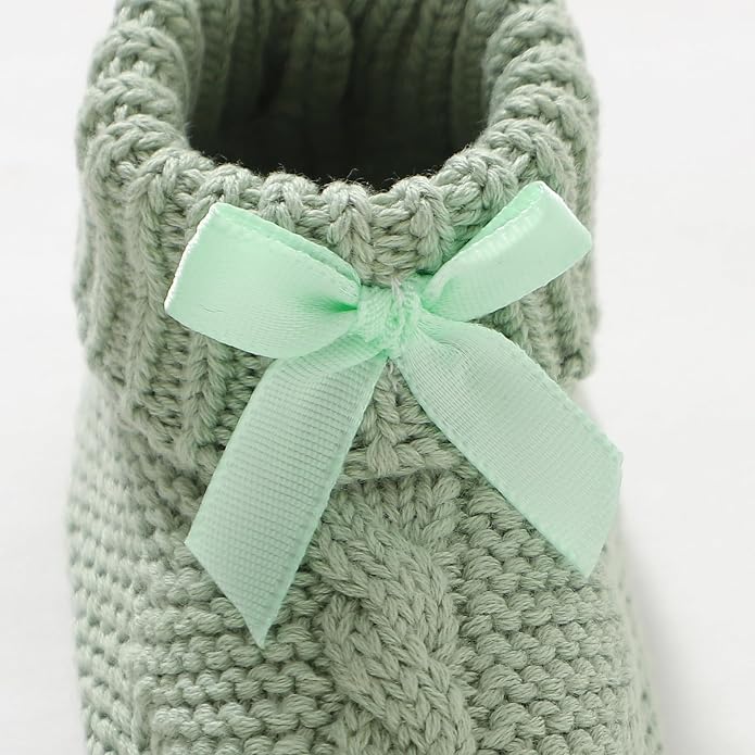 Baby Booties Newborn 100% Cotton Cozy Knit First Shoes | Soft Cute Shower Gift - Image 6