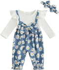 Newborn Baby Girl Clothes Ruffle Sleeve Jumpsuit Corduroy Floral by mlpeerw