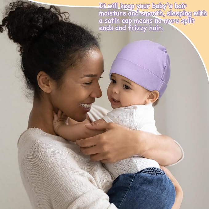 6 Pack Satin Lined Baby Beanie Newborn - Image 6