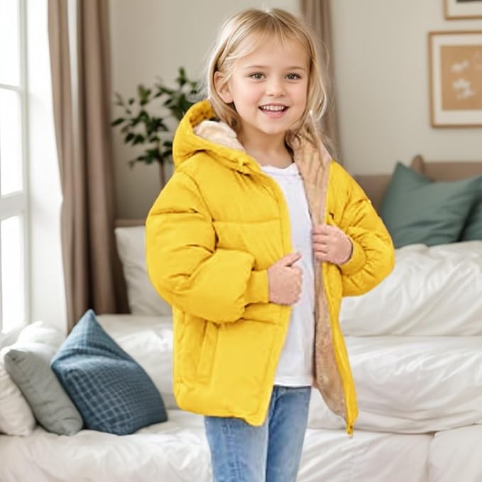 Baby Winter Coats Toddler Hooded Jackets Cotton Warm Lined Puffer Outerwear - Image 3