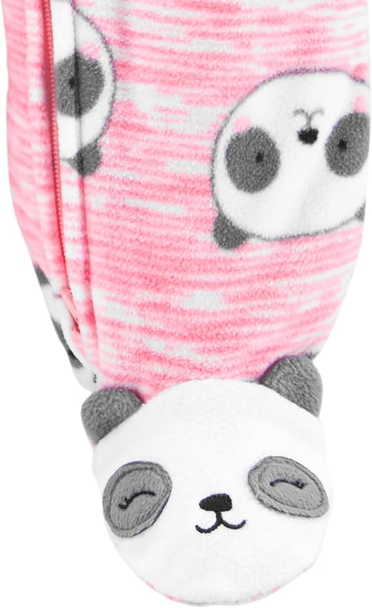 Simple Joys by Carter's Baby Girls' Cotton and Fleece Footed Sleep and Play - Image 4