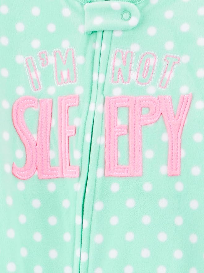 Simple Joys by Carter's Girls Loose-Fit Flame Resistant Fleece Footed Pajamas - Image 3