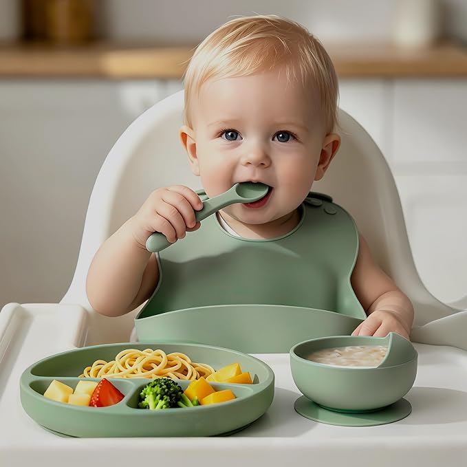 19 Pcs Silicone Baby Feeding Set Eating Essentials - Image 7