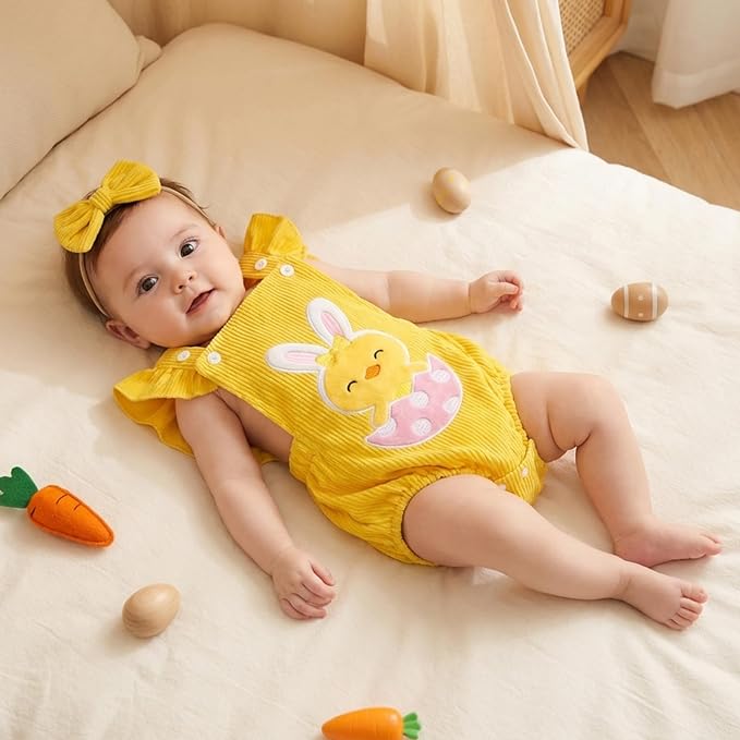 YINGISFITM My First Halloween Baby Girl Outfit Newborn Pumpkin Bubble Romper - Image 2
