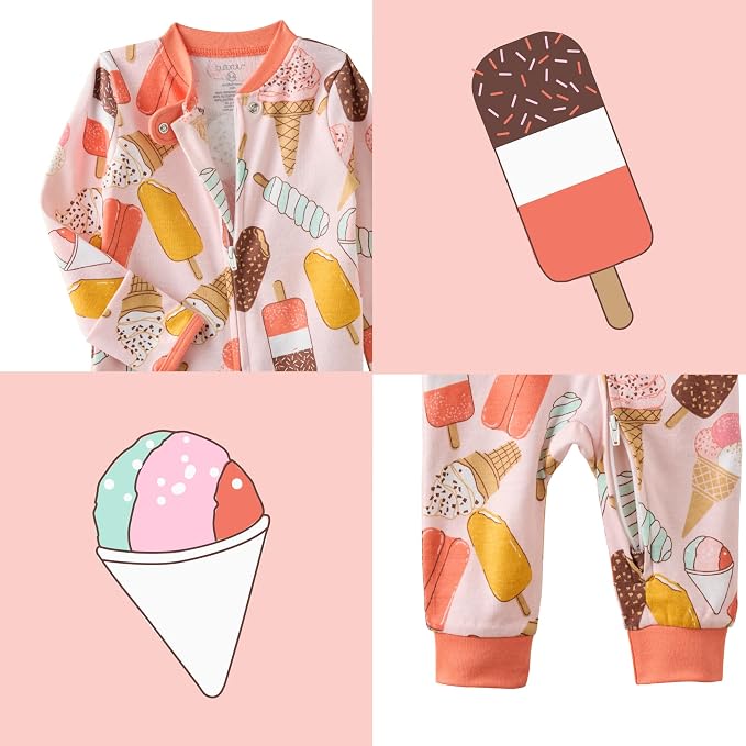 Butterblu Shadow Sleep & Play 100% Cotton Footless Two Way Zip Front PJs - Image 5