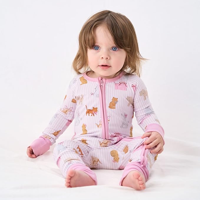 pureborn Baby Sleeper Viscose from Bamboo Zipper Footies 0-24 Months - Image 2