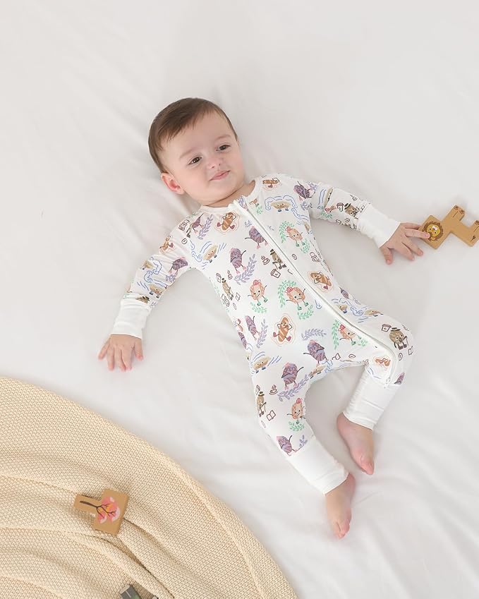 GUISBY Baby Footless Pajamas, Rayon of Bamboo, NB-2T | Rayon of bamboo softness - Image 5