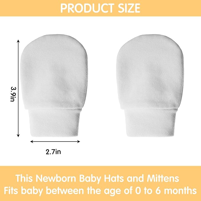 12 Pairs Newborn Baby Mittens Infant Toddler Gloves No Scratch Mittens Gloves - Image 3