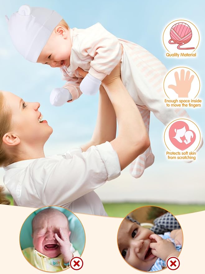 Geyoga 12 Pcs Baby Hat | Newborn Hats Mittens - Image 5
