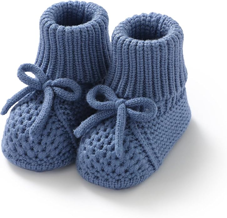 Newborn Shoes Knitted Baby Booties Infant Boys Girls First Walkers | Handmade by WuguguBabyClothes