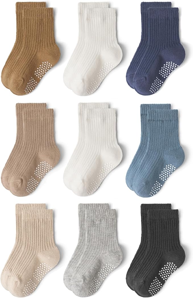 Baby Toddler Essentials Non-Slip Crew Socks by Bearbay