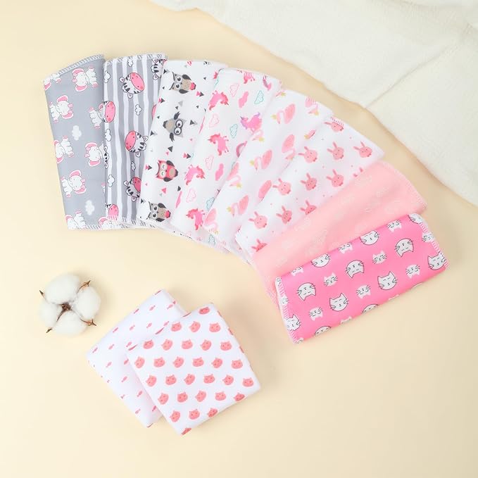 10-Pack Burp Cloths for Baby Boys and Girls - Image 8