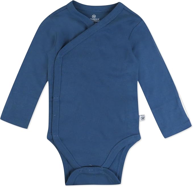 HonestBaby Baby 3-pack Long Sleeve Side-snap Kimono Bodysuits Organic Cotton - Image 2