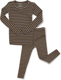 AVAUMA Stripe Pattern Baby Boys Girls Pajama Set Kids Toddler Snug fit Ribbed by AVAUMA