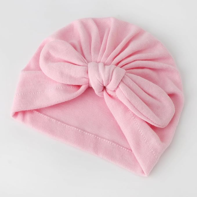 BQUBO Baby Turban Hats and Mittens Set Newborn Infant Hospital Hats Caps - Image 6