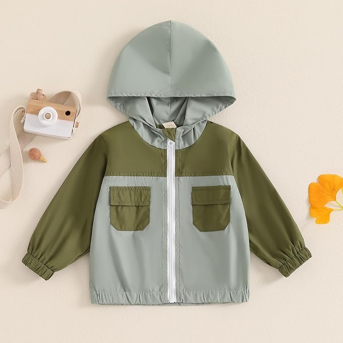 MERSARIPHY Toddler Boy Hoodies Jacket Baby Boy Lightweight Zip Up Coat - Image 3