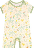 GUISBY Baby Rayon Romper Pajamas, 0-24M | Silky Soft Feel，Snap Closure，Footless by GUISBY