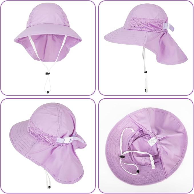 Toddler Baby Sun Hat Kids Summer Beach Essentials Adjustable Beach Hats - Image 4
