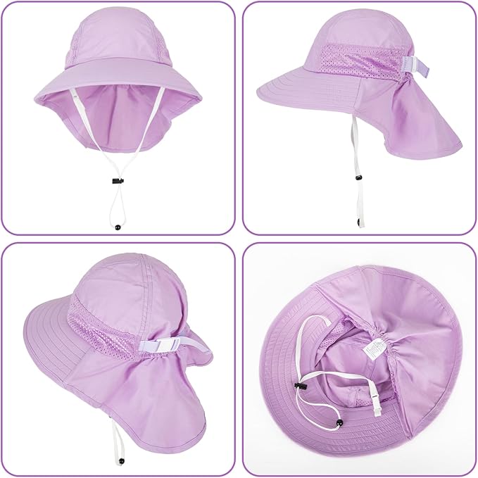 Toddler Baby Sun Hat Kids Summer Beach Essentials Adjustable Beach Hats - Image 4