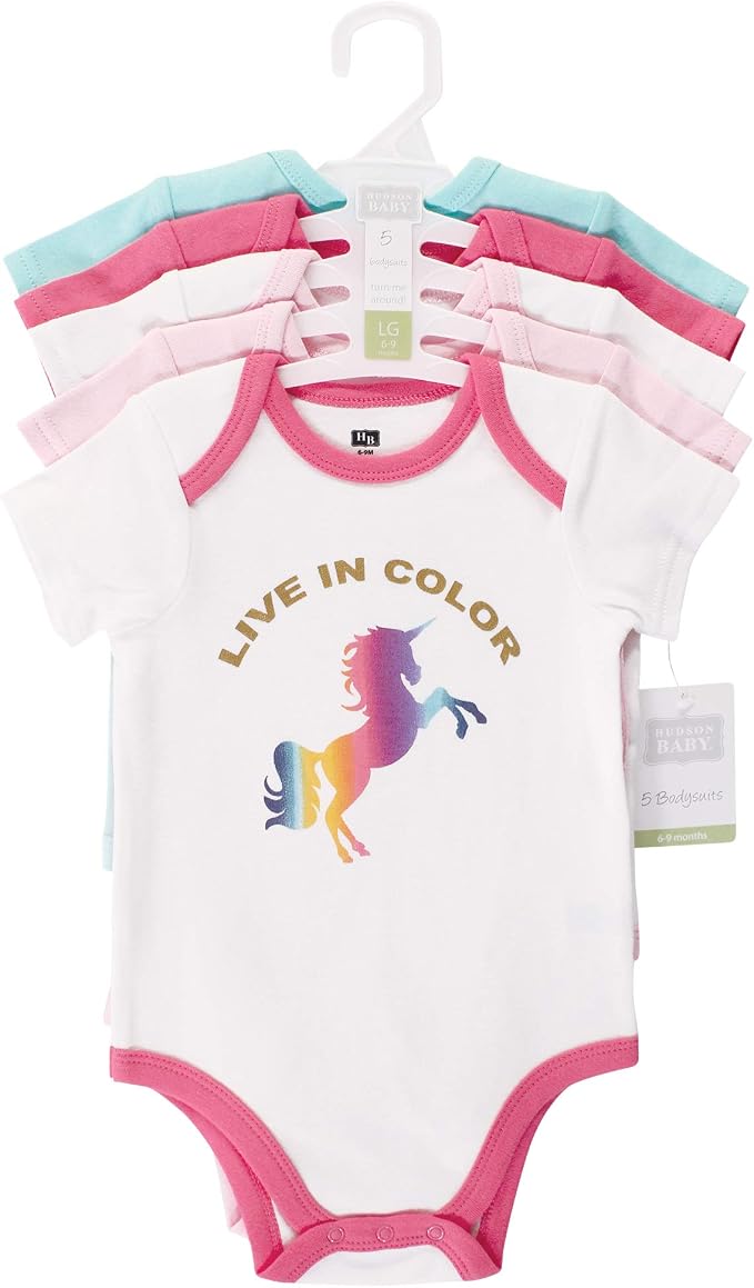 Hudson Baby Unisex Baby Cotton Bodysuits - Image 2