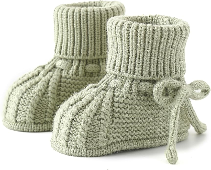 Baby Booties Soft Knit Baby Shoes by LOYFOKY
