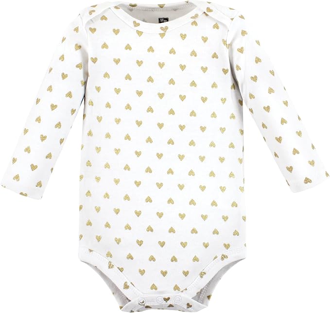 Hudson Baby Baby Girls' Cotton Long-sleeve Bodysuits 3-pack - Image 4