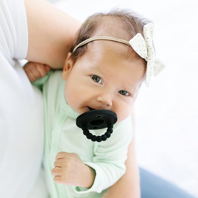 Ryan & Rose Cutie PAT Pacifier Teether (Stage 2, Black)
