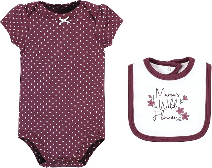 Hudson Baby Unisex Cotton Sleep and Play, Bodysuit and Bandana Bib Set - Image 3