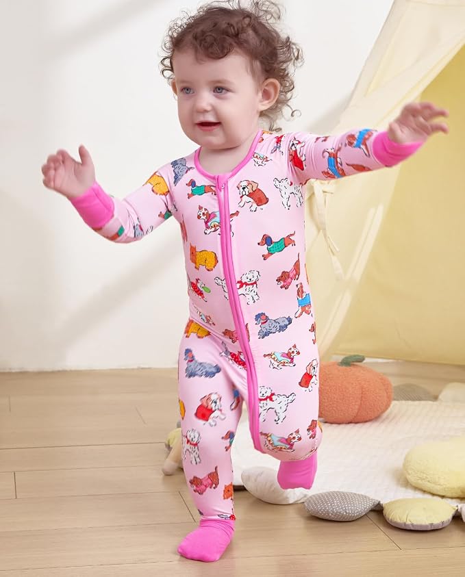 babee Reshinee Viscose Derived from Bamboo Baby Footie Pajamas Convertible - Image 9