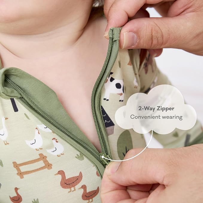pureborn Baby Sleeper Viscose from Bamboo Zipper Footies Pjs 0-24 Months | - Image 5