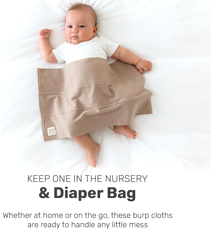 Snug Baby Cotton Burp Cloths, Lightweight Soft Color Feeding Essentials - Image 7