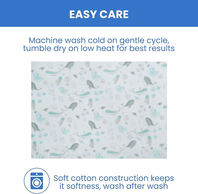 Delta Children 100% Cotton Muslin Baby Receiving Blankets - Image 8