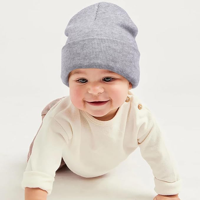DRESHOW BQUBO 3 Pack Baby Beanies Toddler Kids Winter Hats Soft Knit Hat - Image 5